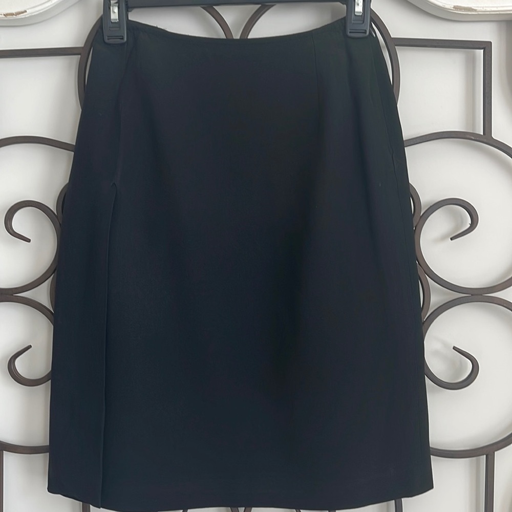 VINTAGE DANIEL & REBECCA A-LINE MINI SKIRT BLACK SIZE 2